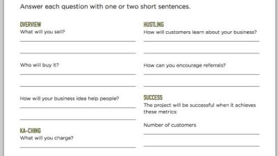 Get Your Business Started With This One-Page Questionaire