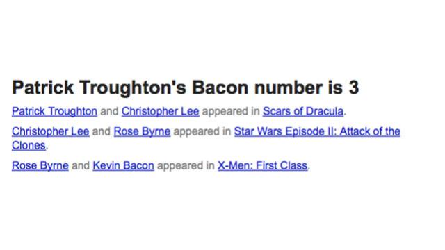 Google Adds Bacon Numbers To Search