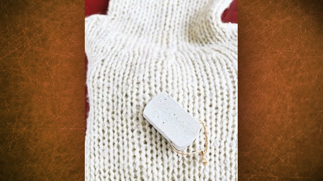 Use A Pumice Stone To De-Pill Winter Clothes