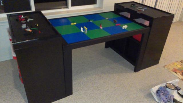 DIY IKEA Bookshelves LEGO Table
