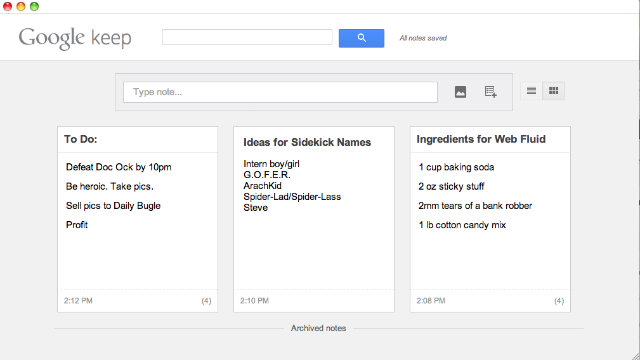 Google Keep Gets Its Own Chrome App For Standalone Note-Taking