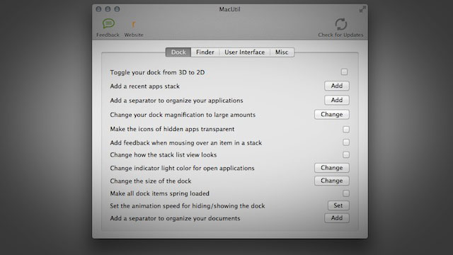 MacUtil Simplifies OS X Customisation