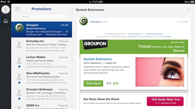 Evomail Is A Gesture-Based Email Client For The iPad