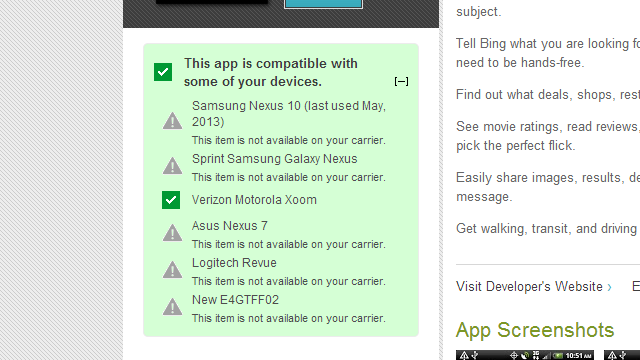 Google Play Shows You Why An App Is Incompatible With Your Device