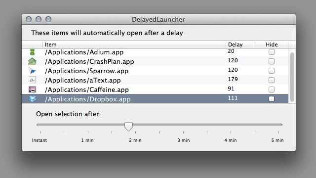 DelayedLauncher Delays The Startup Time Of Login Items