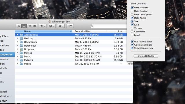 See The Size Of All Your Folders In OS X’s Finder