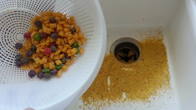 Filter Out Cereal Dust With A Colander
