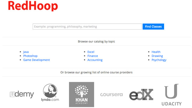 Search All The Major Online Course Providers In One Place With RedHoop