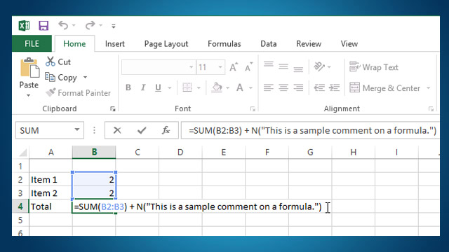 Add Comments To A Formula In Excel For Your Future Reference