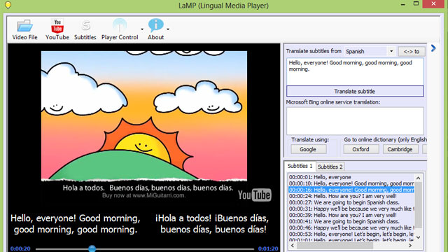 LaMP Teaches You A Foreign Language Via Movie And YouTube Subtitles