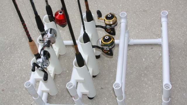 Store Fishing Rods With A DIY PVC Organiser