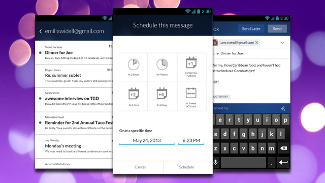 Boomerang For Gmail Schedules Emails With Its New Android App