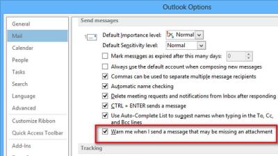 Get Reminders For Missing Attachments In Outlook 2013