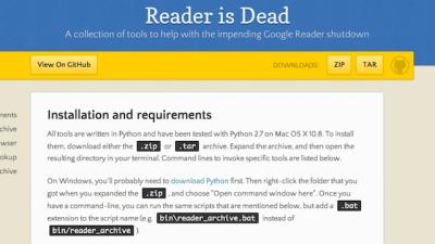 Reader Is Dead Pulls Out All The Google Reader Data That Takeout Won’t