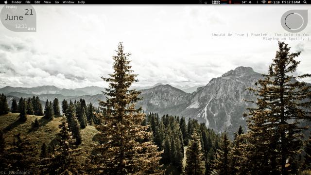 The Wooded Peak OS X Desktop
