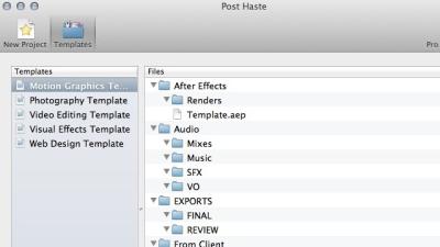 Post Haste Instantly Creates Project-Based Template Folders