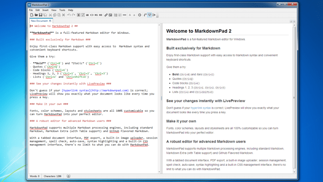 MarkdownPad Renders Markdown In Real Time, Exports Clean HTML