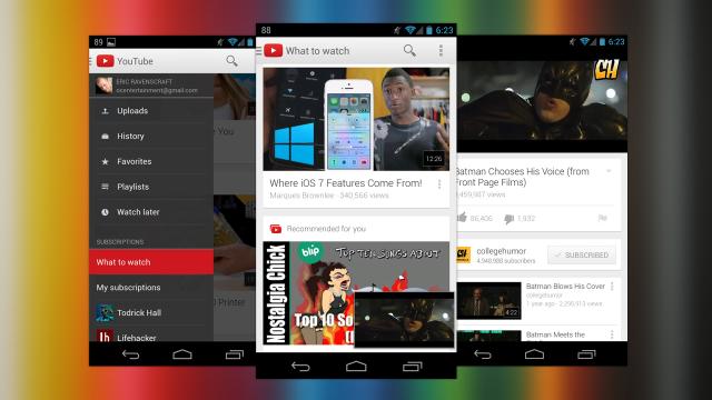 YouTube For Android Gets New Look And Multitasking Video Player