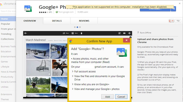 Trick Chrome Into Installing The Google+ Photos App On Windows Or Mac