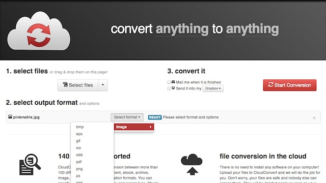 CloudConvert Converts Almost Any File Type Between Formats