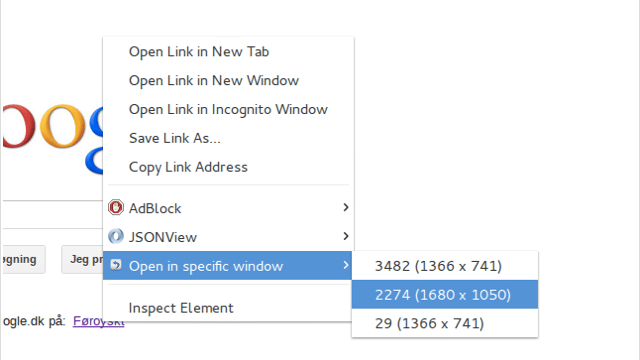 Open In Specific Window Opens Links In Any Browser Window