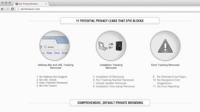 Epic Privacy Browser Blocks Tracking And Ads