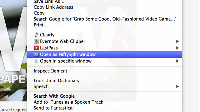 NiftySplit Creates A Dedicated, Single Tab Chrome Window