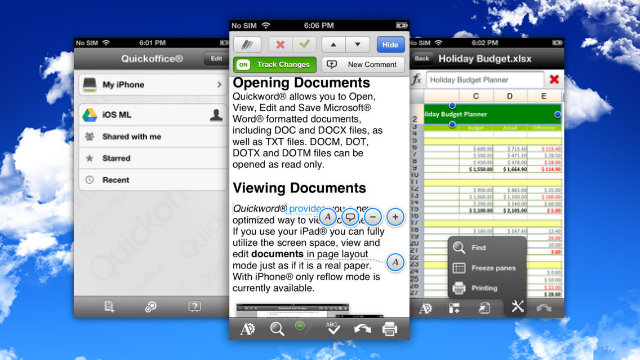 Quickoffice Now Free On Android And iOS With Free Google Drive Storage