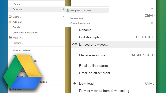 Embed Video With Google Drive
