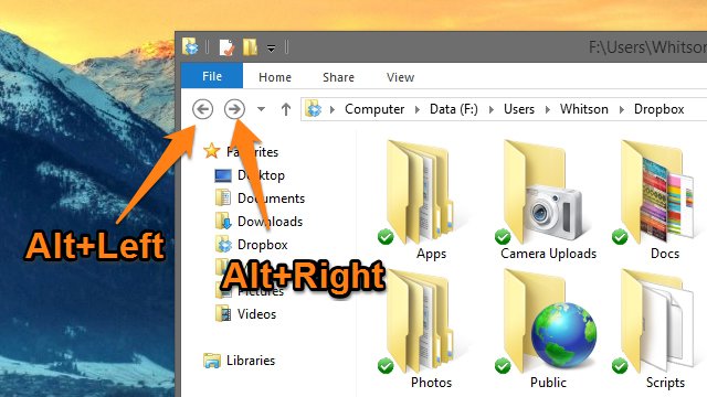 Navigate Folders Quicker In Windows Explorer With Alt+Left And Right