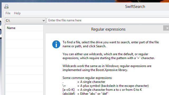 SwiftSearch Quickly Searches Your Files With Regular Expressions