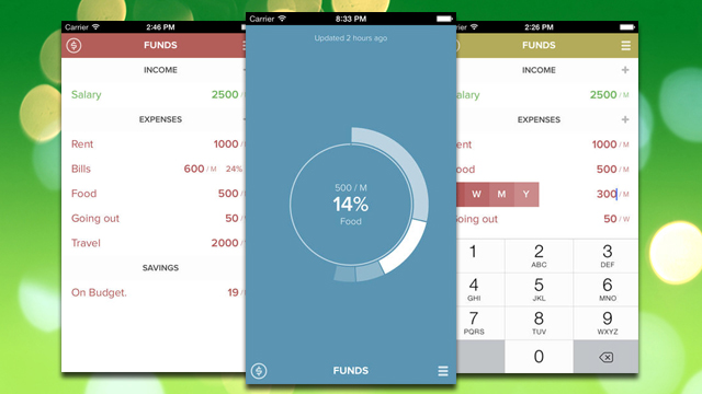 Funds Calculates Your Budget, Provides Simple Charts Of Your Spending