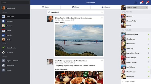 Facebook Unveils New Native App For Windows 8.1