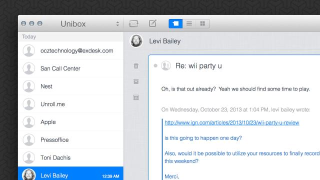 Unibox Sorts Email By Person To Simplify Your Inbox