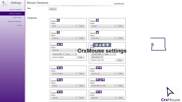 CrxMouse Adds Mouse And Trackpad Gestures To Chrome