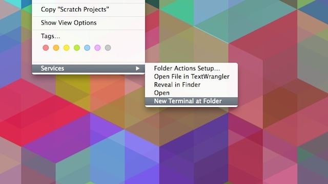 Launch An OS X Terminal Window From A Specific Folder