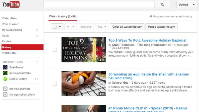 From The Tips Box: YouTube Watch History, Rechargeable Batteries, Scrambled Eggs