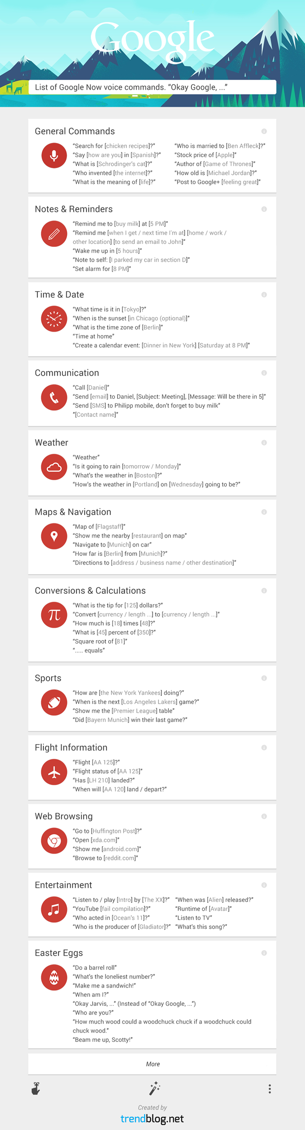 Learn Over 60 Google Now Commands With This Infographic