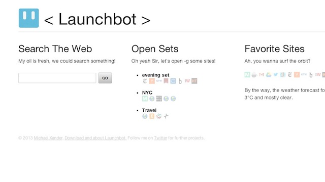 Launchbot Is A Customisable Start Page For All Your Browsers