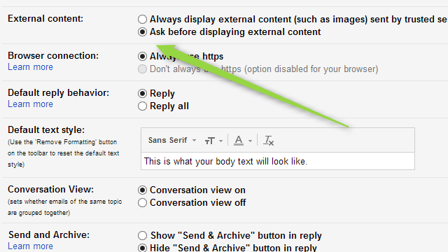 Disable Automatic Image Loading In Gmail To Improve Security