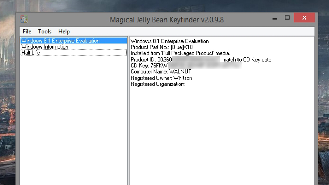 Magical Jelly Bean KeyFinder Finds Product Keys For All Your Programs