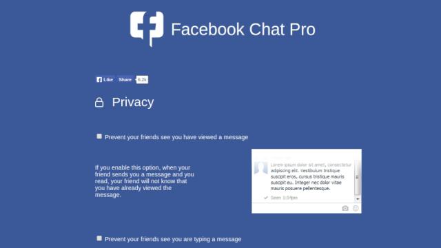Facebook Chat Pro Customises Notifications, Privacy For Messenger