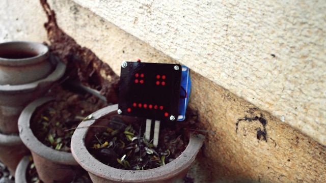 Build A Moisture Sensor That Shows Emoticons When A Plant Needs Water