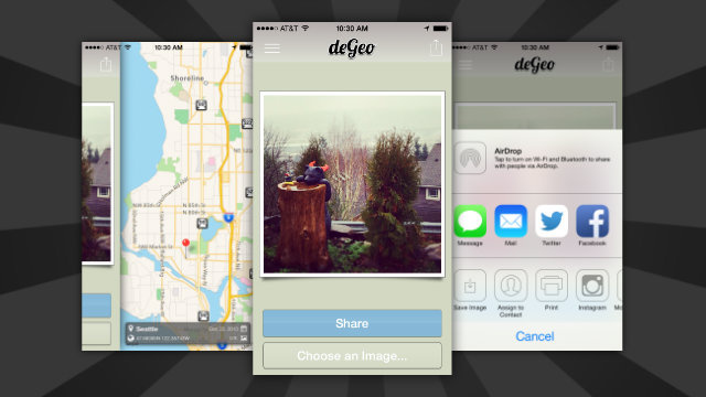 DeGeo Removes Location Data From iPhone Photos Before Sharing