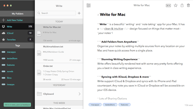 Write For Mac Brings The Minimal iOS Notes And Writing App To Desktops