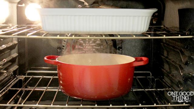 Clean Your Oven With An Overnight Pot Of Water And Ammonia