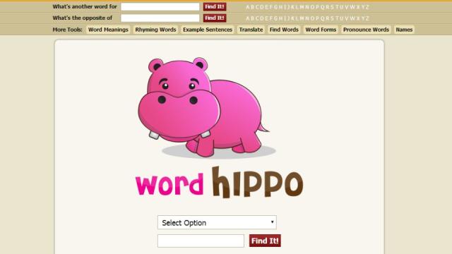 WordHippo Finds The Right Word You're Looking For