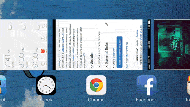 Swipe App Icons In The iOS Multitasker To Move Through Faster