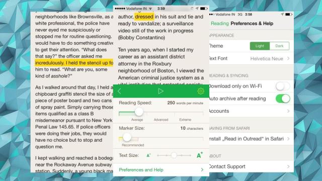 Outread Teaches Speed Reading With Pocket, Instapaper And Readability