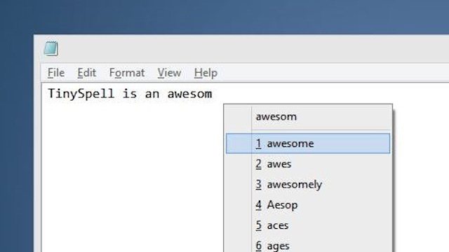 TinySpell Adds Spell-Check To Notepad, Wordpad And Other Windows Apps